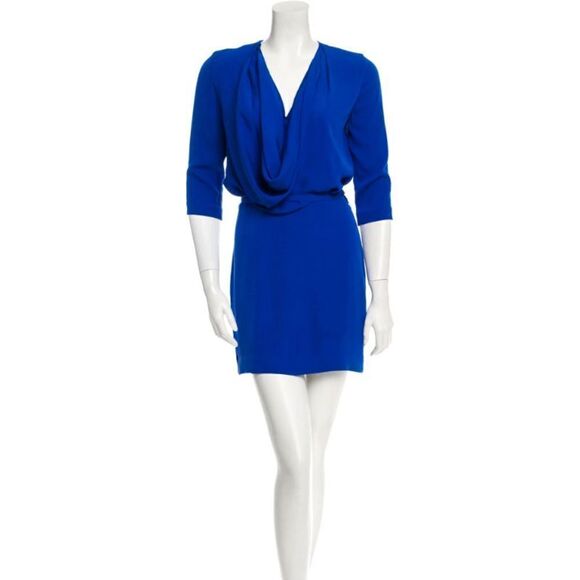 Diane Von Furstenberg Three Quarter Sleeve Silk Mini Dress - Picture 1 of 3